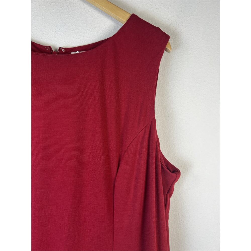 Chico's 3 XL chicos Mini Dress knit Sleeveless Red Rayon Blend Modern Chic - Picture 3 of 10